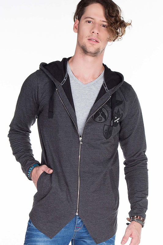 Cipo &amp; Baxx BENOIT men's hooded sweatshirt jacket CL238