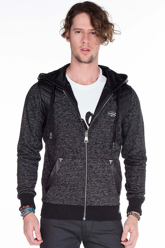 Cipo &amp; Baxx ROGER men's hooded sweatshirt jacket CL251