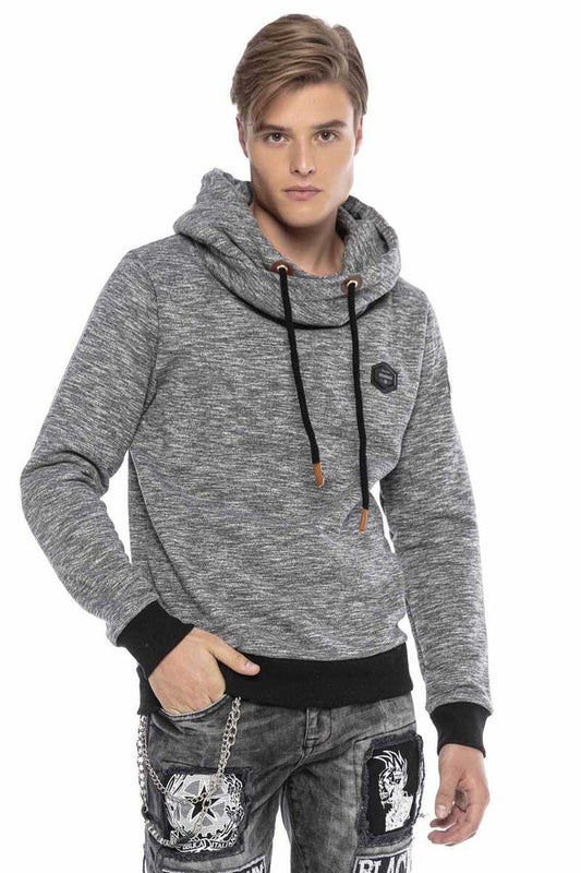 Cipo & Baxx OLIVER Herren Kapuzen Sweatshirt mit Schalkragen CL425