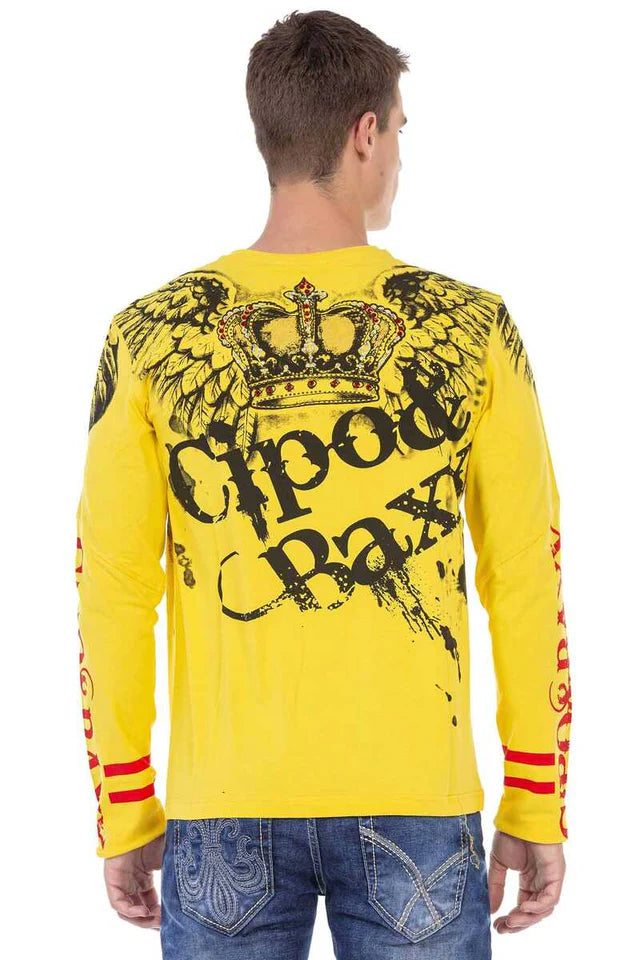 Cipo & Baxx SCALA Herren Shirt CL451 YELLOW