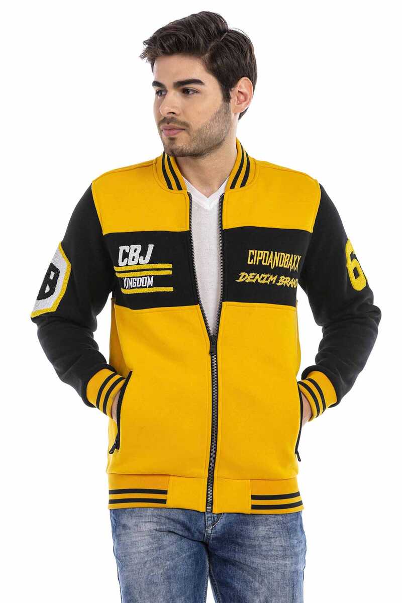 Cipo & Baxx SCHORG Herren Sweatjacke CL500 gelb