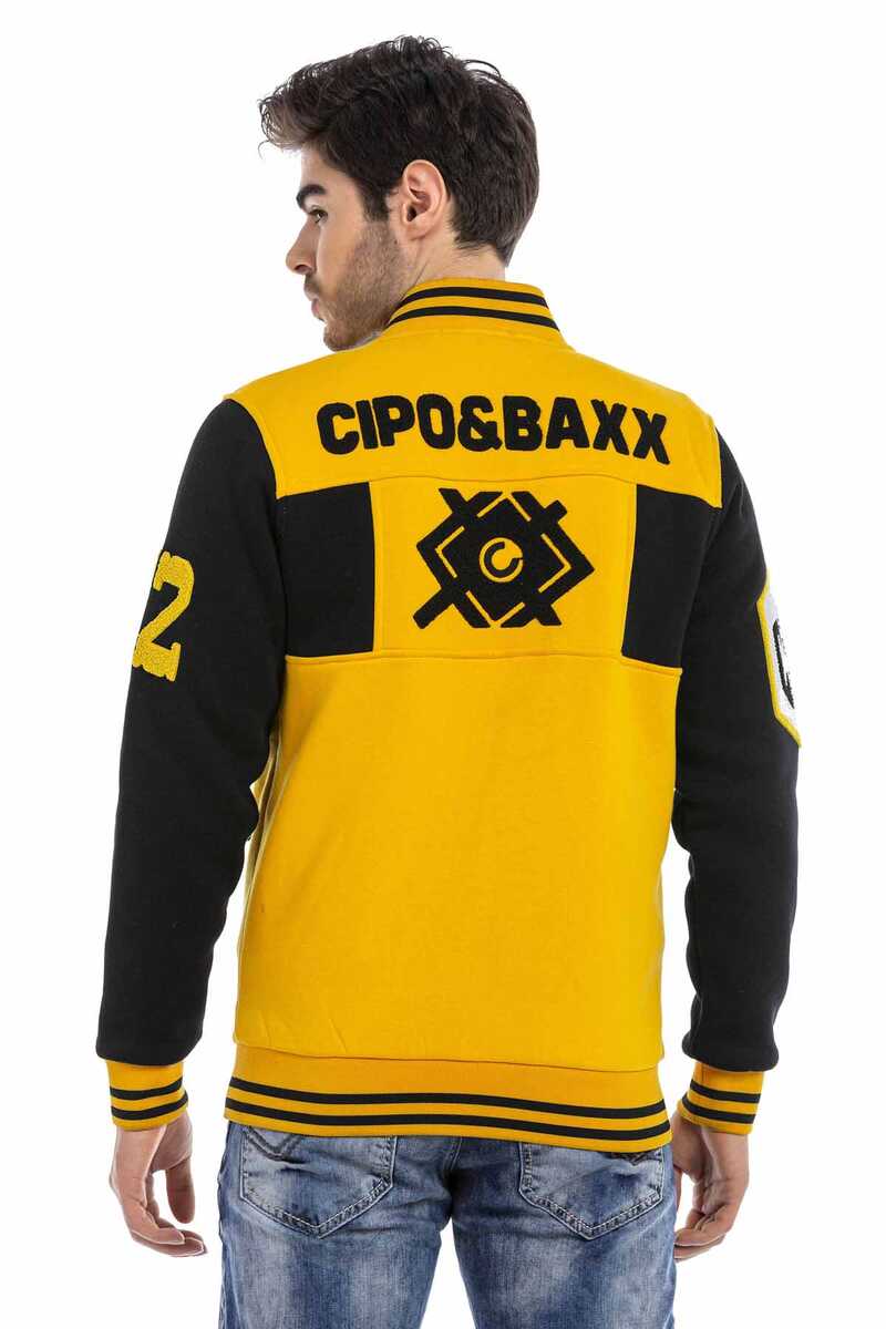 Cipo & Baxx SCHORG Herren Sweatjacke CL500 gelb