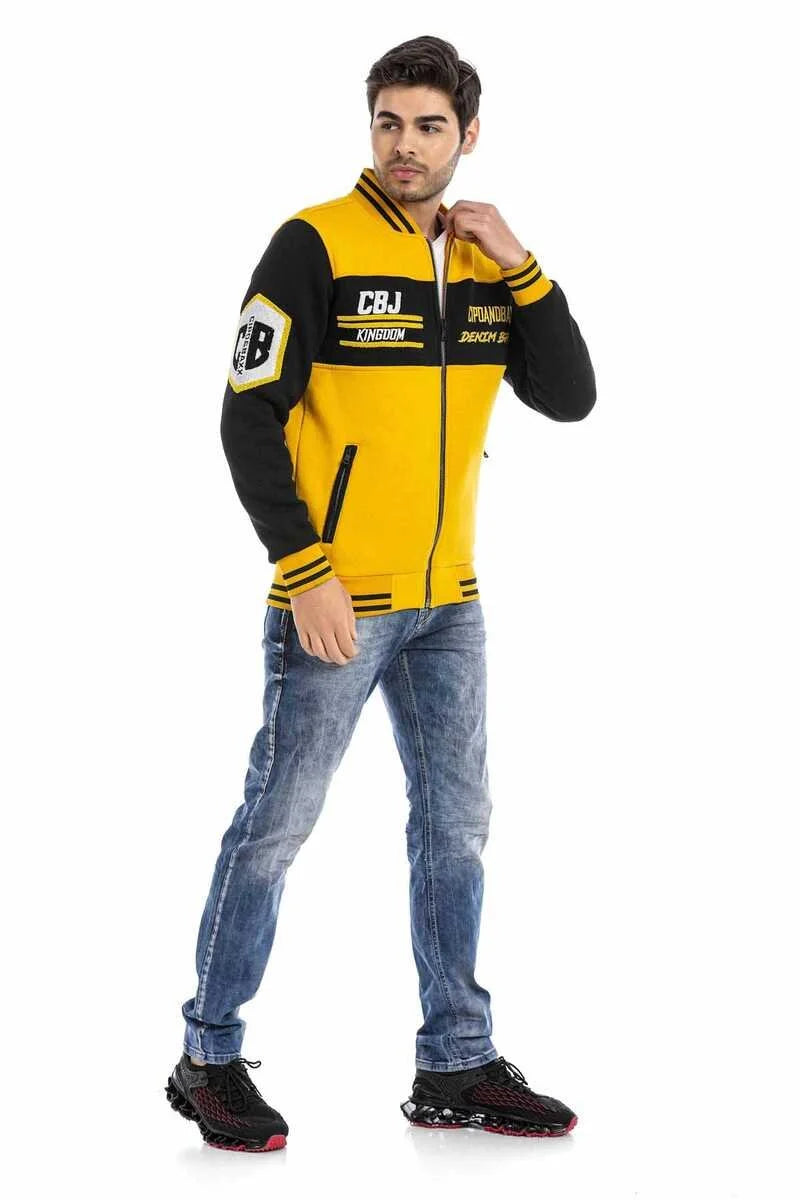 Cipo & Baxx SCHORG Herren Sweatjacke CL500 gelb