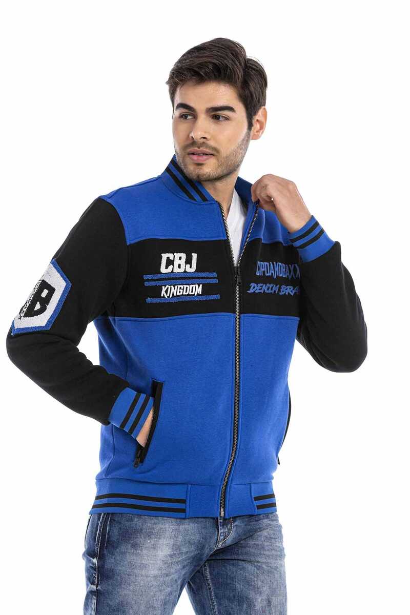 Cipo & Baxx SCHORG Herren Sweatjacke CL500 blau