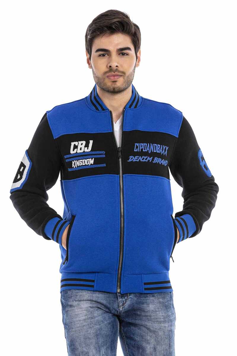 Cipo & Baxx SCHORG Herren Sweatjacke CL500 blau