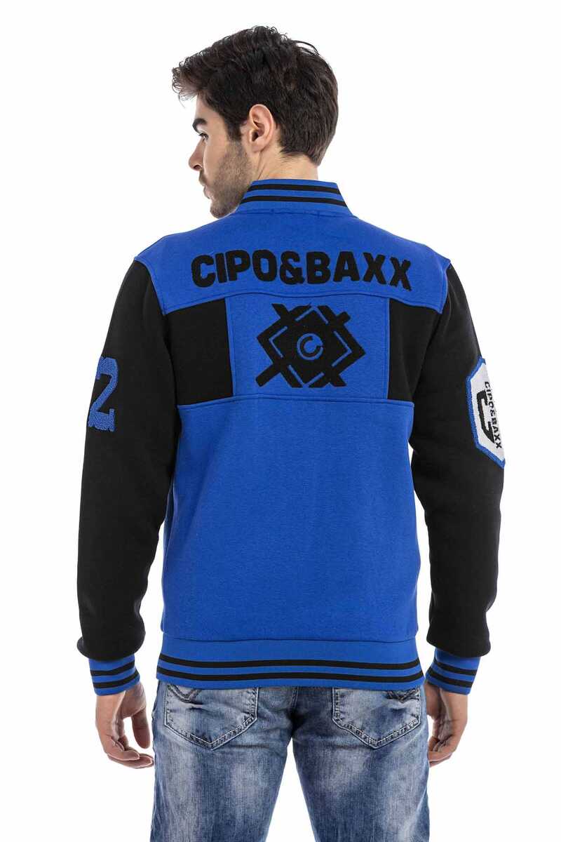 Cipo & Baxx SCHORG Herren Sweatjacke CL500 blau