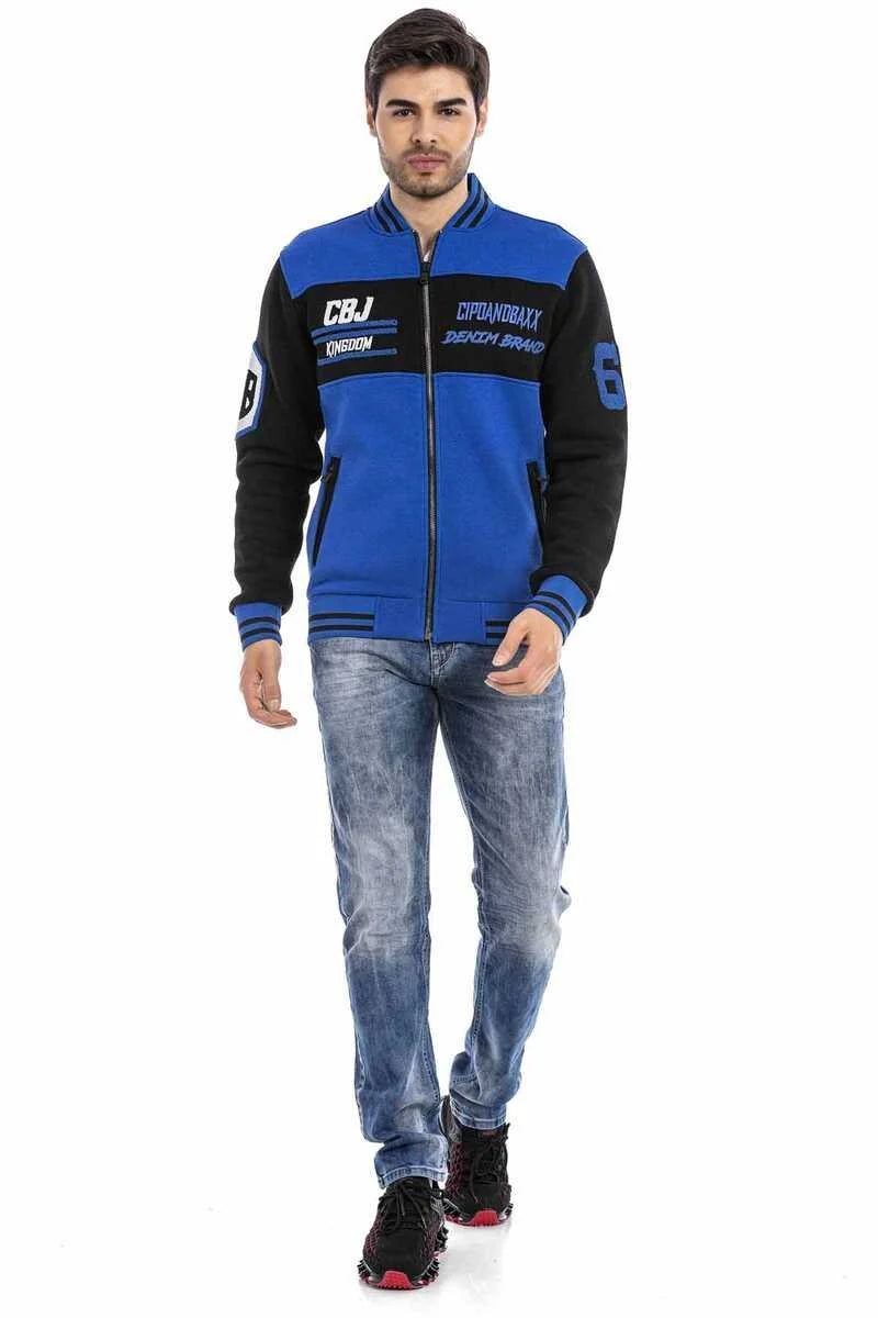 Cipo & Baxx SCHORG Herren Sweatjacke CL500 blau