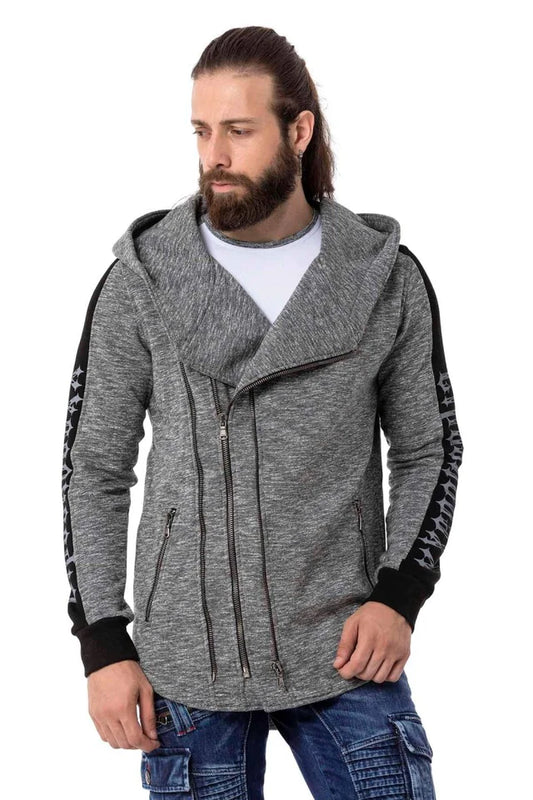 Cipo &amp; Baxx SERG men's hooded sweat jacket CL526