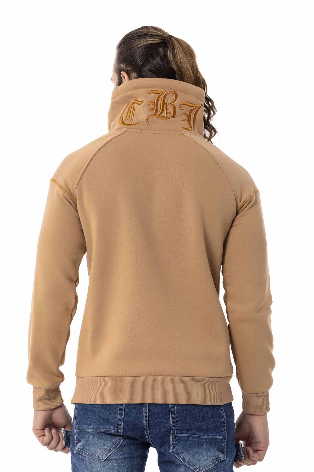 Cipo &amp; Baxx FABIO Men's Hooded Sweatshirt CL529 Brown