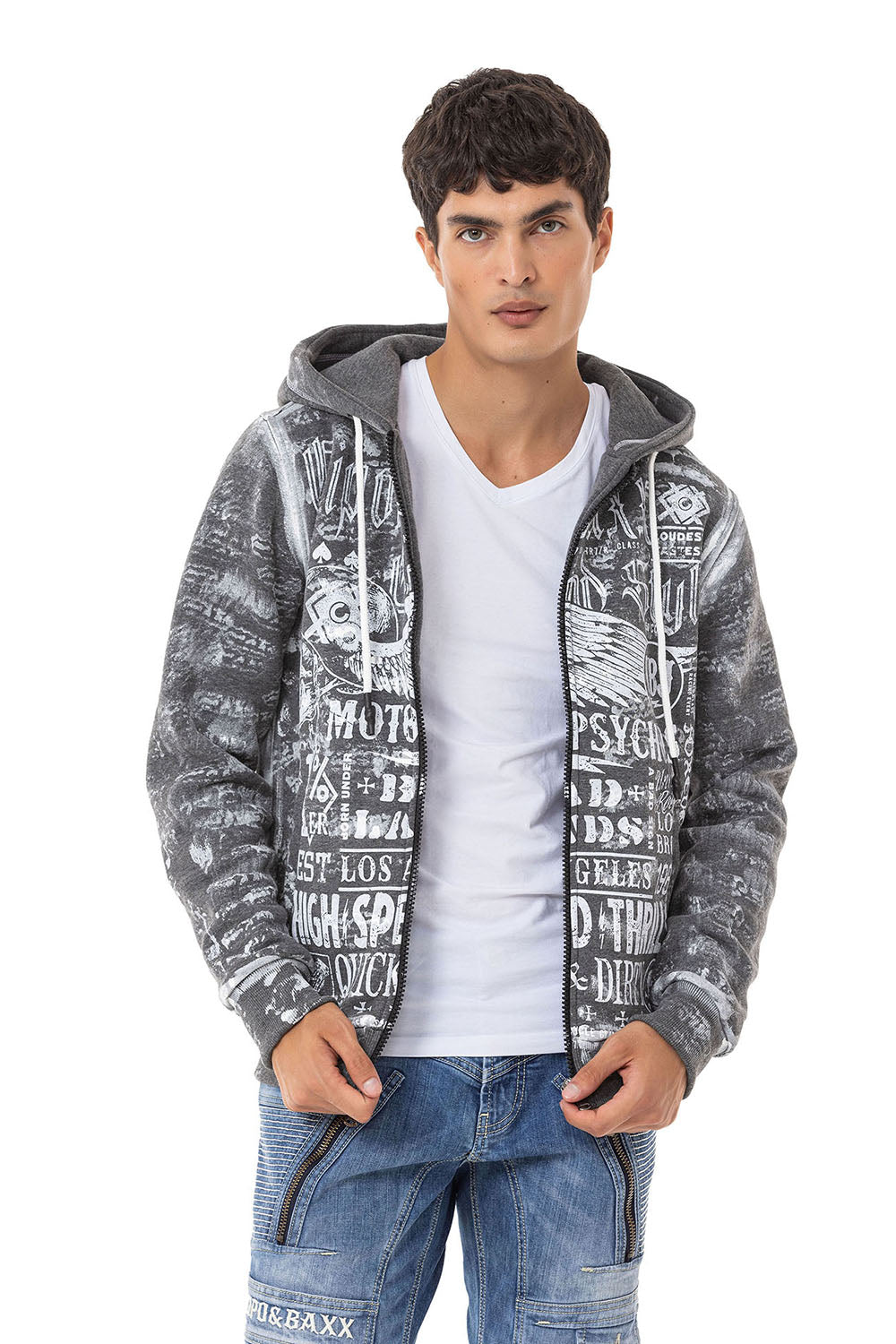 Cipo &amp; Baxx JACO men's hooded sweatshirt CL544