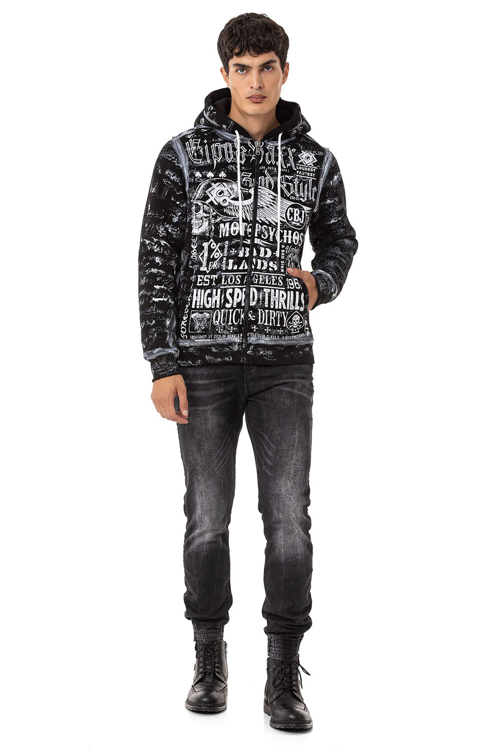 Cipo &amp; Baxx ROGAN men's hooded sweatshirt CL544