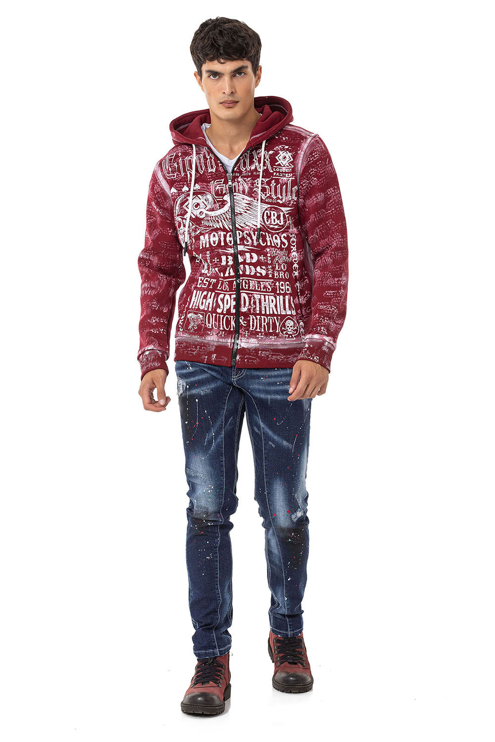 Cipo & Baxx ESTEBAN Herren Kapuzen Sweatshirt CL544