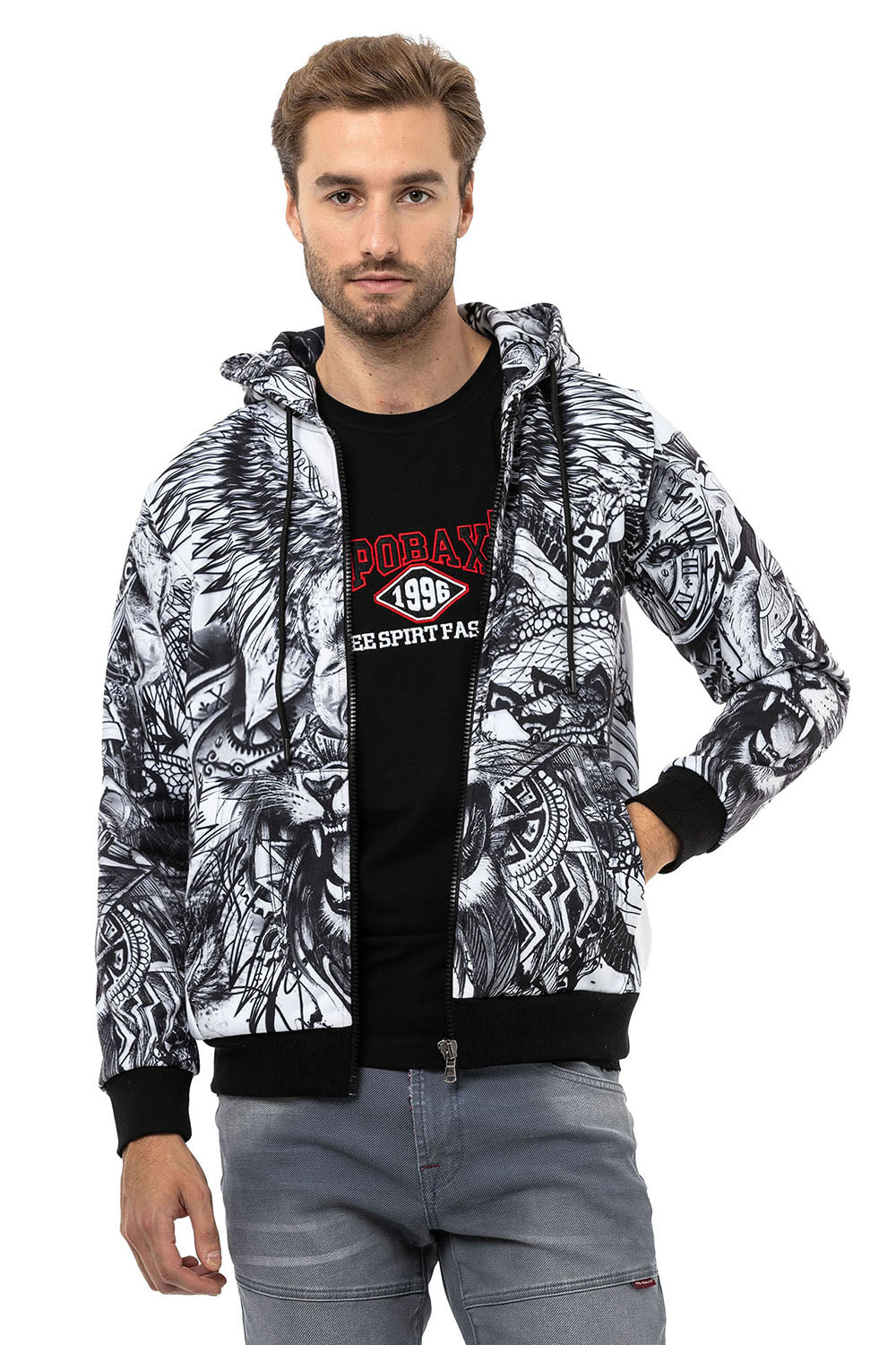 Cipo &amp; Baxx ADELAIDE men's hooded sweatshirt CL559