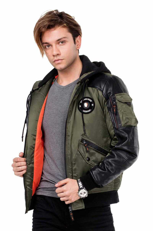 Cipo & Baxx KASAN Herren Bomberjacke Kapuze CM134