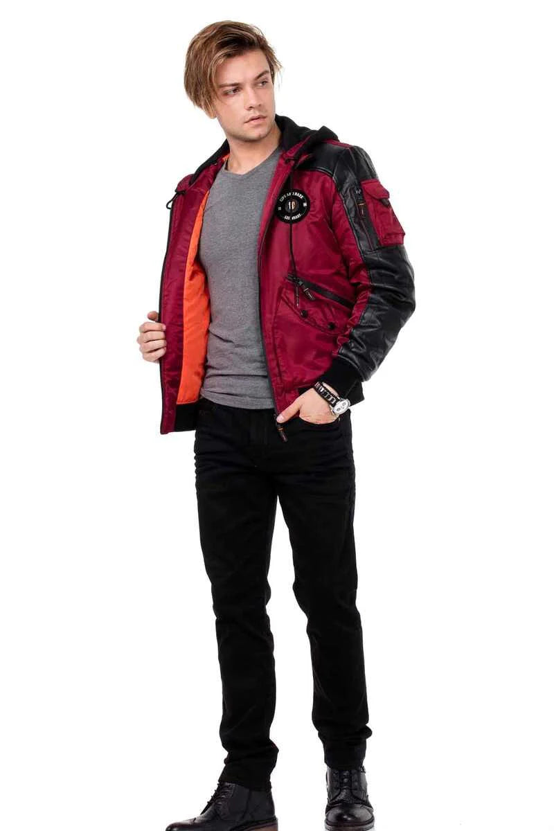 Cipo &amp; Baxx OSLO men's bomber jacket hood CM134