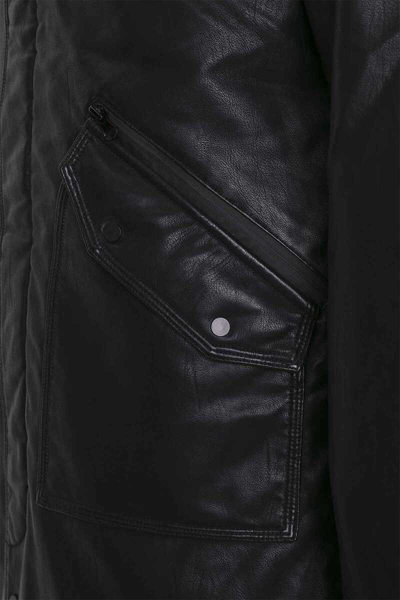 Cipo &amp; Baxx BLACKNESS men's leather coat CM148