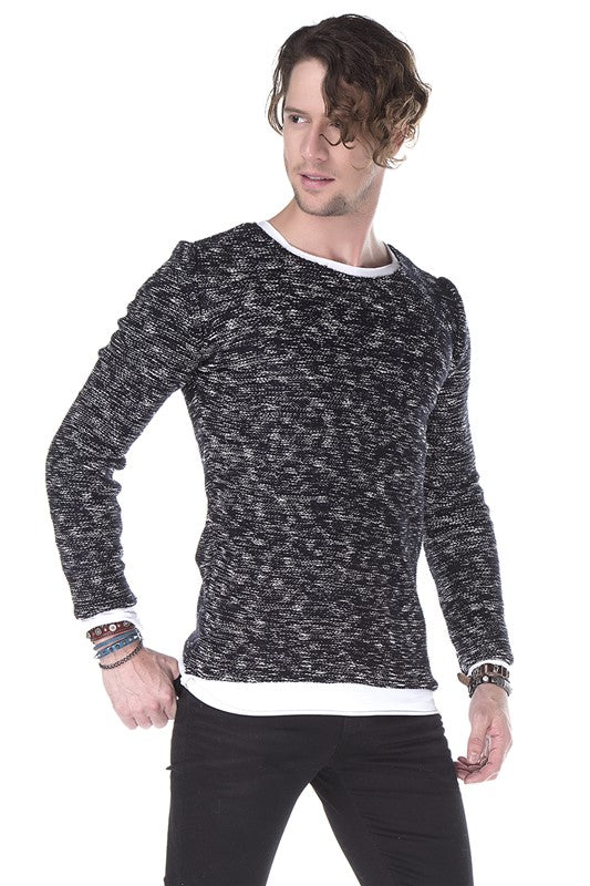 Cipo &amp; Baxx EXETER men's sweater NAVY CP158