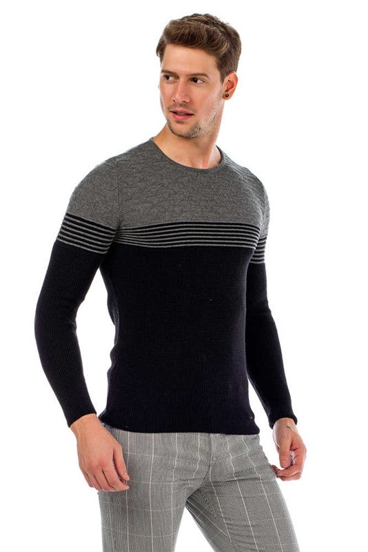 Cipo &amp; Baxx DERBY men's sweater gray CP181