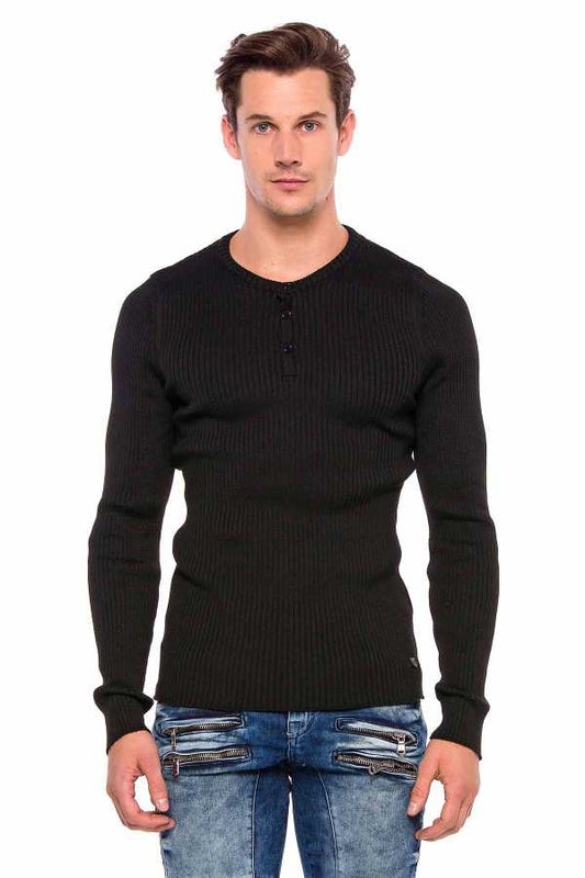 Cipo &amp; Baxx BANGOR men's sweater black CP193