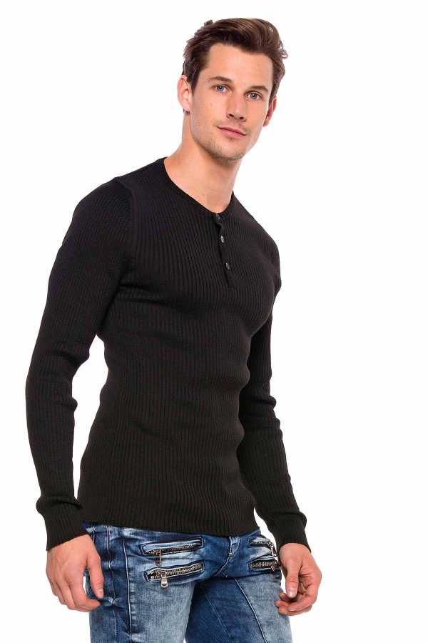 Cipo &amp; Baxx BANGOR men's sweater black CP193