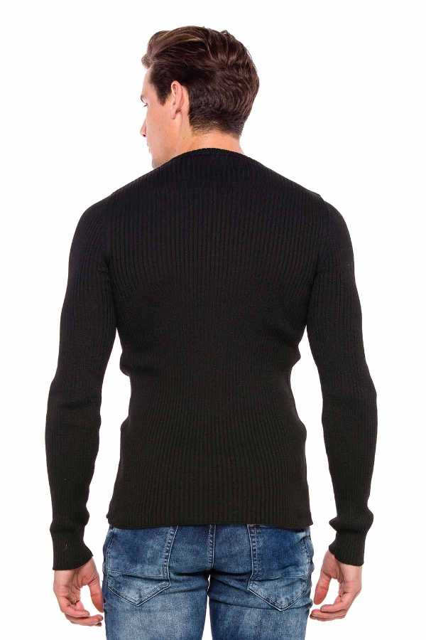 Cipo & Baxx BANGOR Herren Pullover black CP193