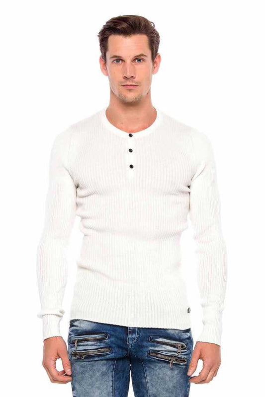 Cipo & Baxx BANGOR Herren Pullover white CP193