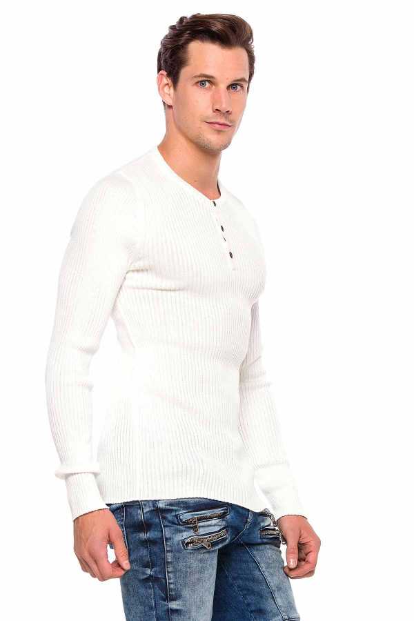 Cipo & Baxx BANGOR Herren Pullover white CP193