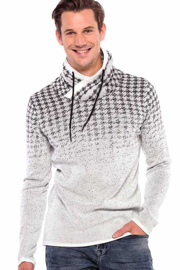 Cipo & Baxx ODESA Herren Pullover white CP198