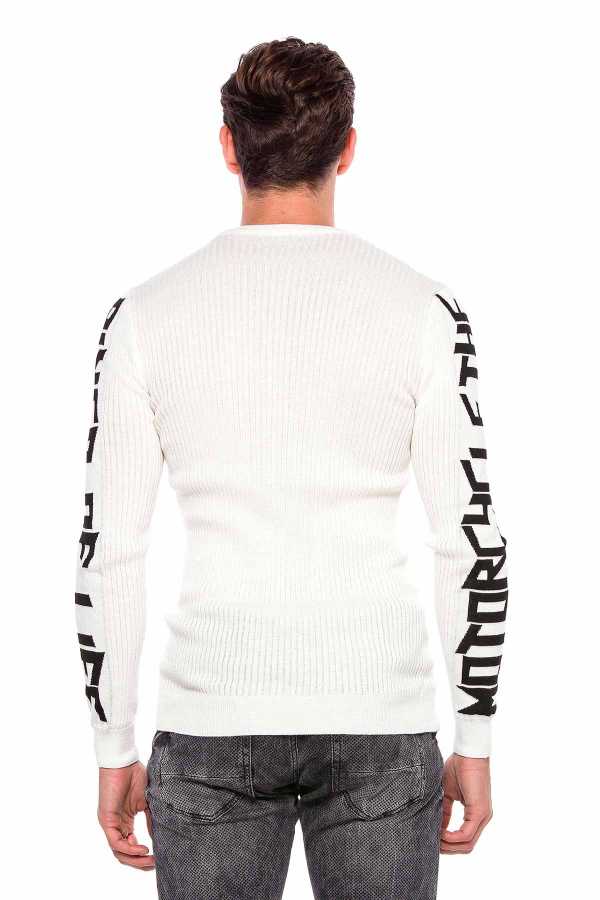 Cipo & Baxx LUBLIN Herren Pullover white CP201