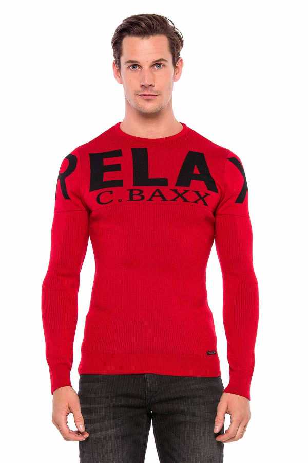 Cipo & Baxx LUBLIN Herren Pullover red CP202