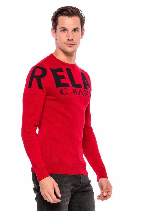 Cipo &amp; Baxx LUBLIN men's sweater red CP202