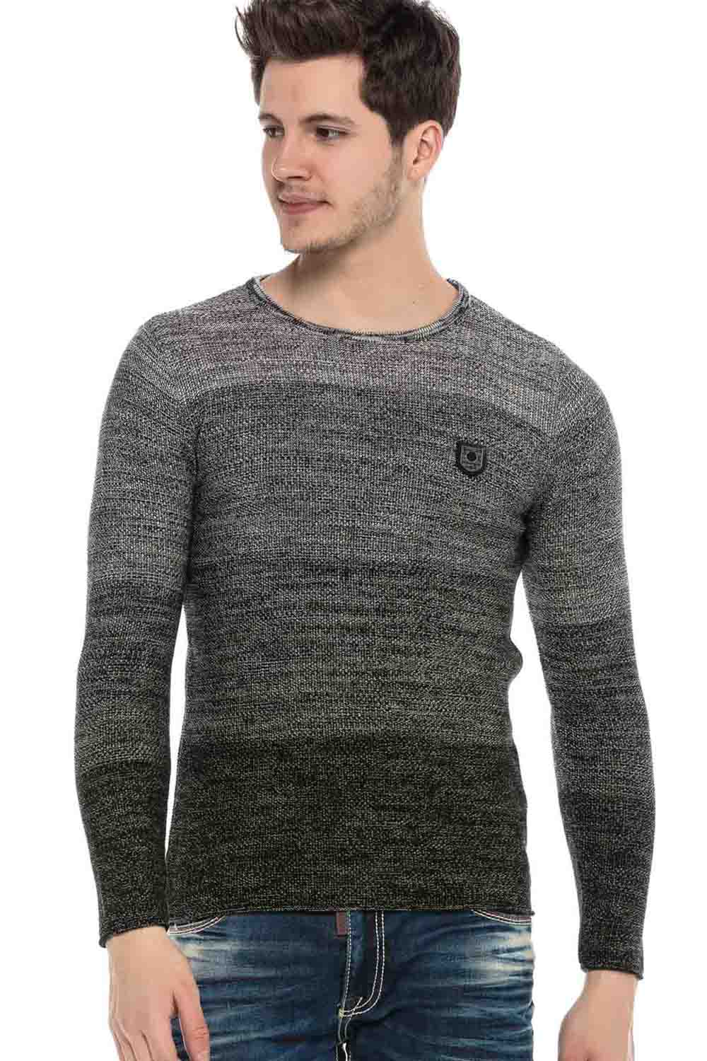 Cipo & Baxx LODZ Herren Pullover white CP205