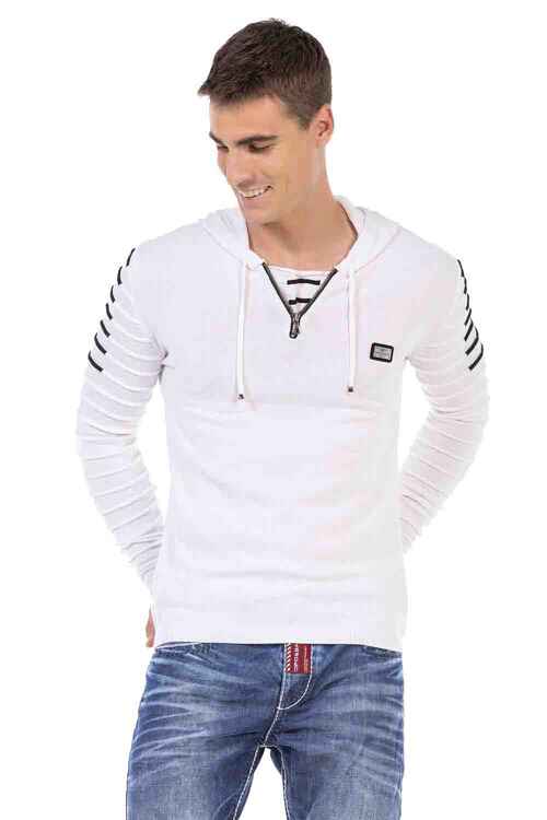 Cipo & Baxx BOLU Herren pullover white CP246