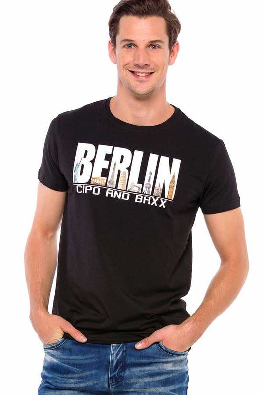 Cipo & Baxx BERLIN Herren T-Shirt CT166 schwarz