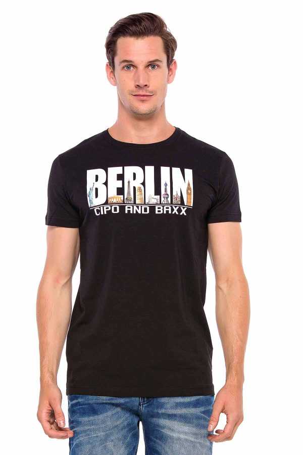 Cipo &amp; Baxx BERLIN men's T-shirt CT166 black