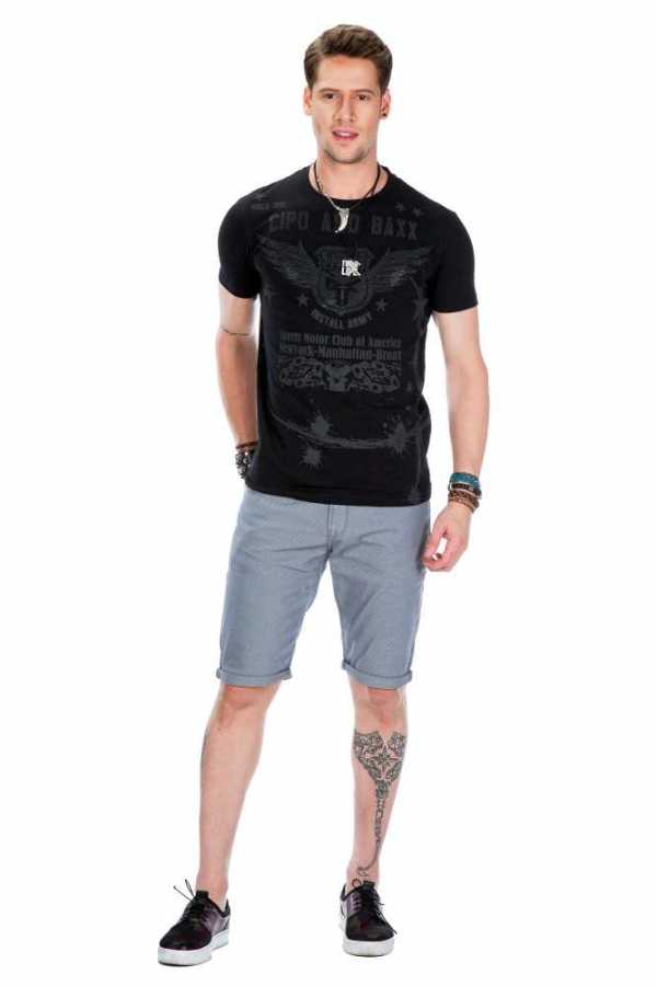 Cipo & Baxx FRANC Herren T-Shirt black CT373