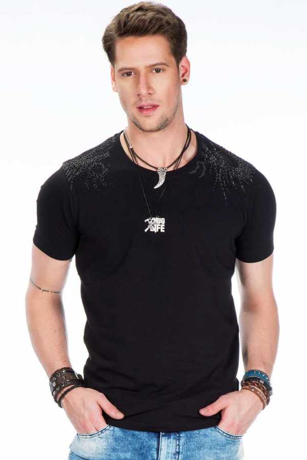 Cipo & Baxx HOKKAIDO Herren T-Shirt black CT376