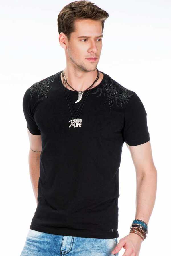 Cipo & Baxx HOKKAIDO Herren T-Shirt black CT376