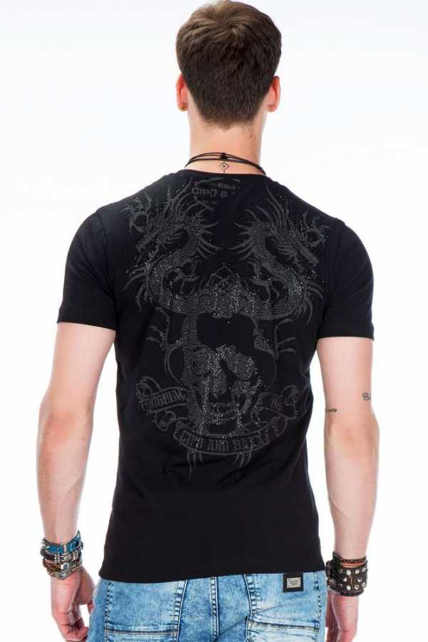 Cipo & Baxx HOKKAIDO Herren T-Shirt black CT376