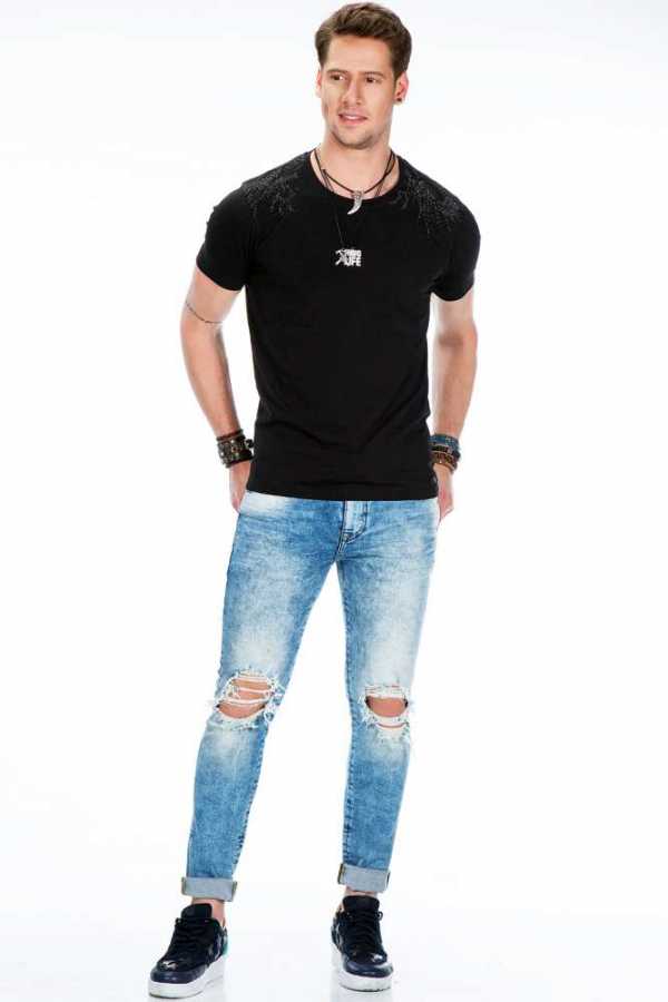 Cipo & Baxx HOKKAIDO Herren T-Shirt black CT376