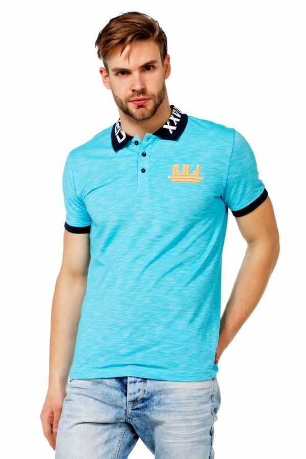 Cipo & Baxx TREKS blue Herren Polo T-Shirt CT416