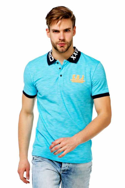 Cipo & Baxx TREKS blue Herren Polo T-Shirt CT416