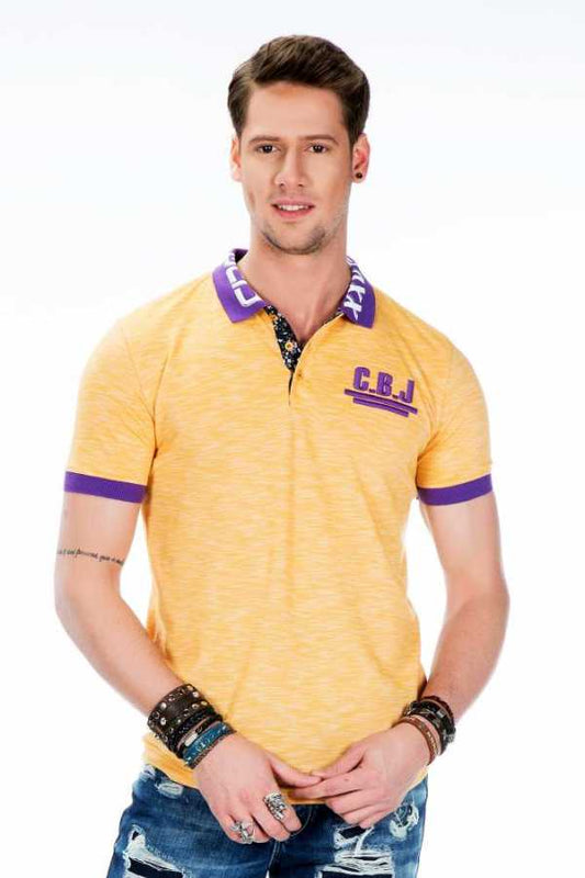 Cipo & Baxx TREKS yellow Herren Polo T-Shirt CT416