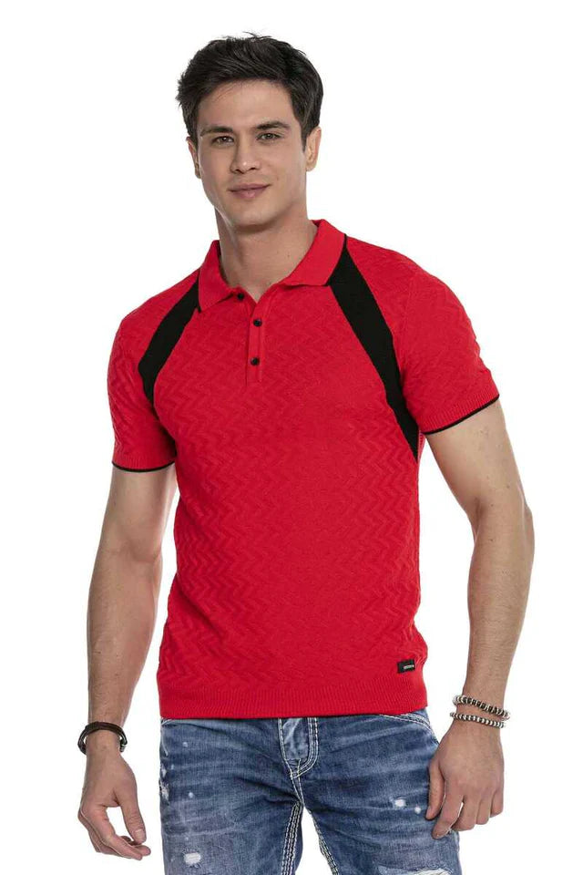 Cipo & Baxx ONER Herren Polo T-Shirt CT652 red