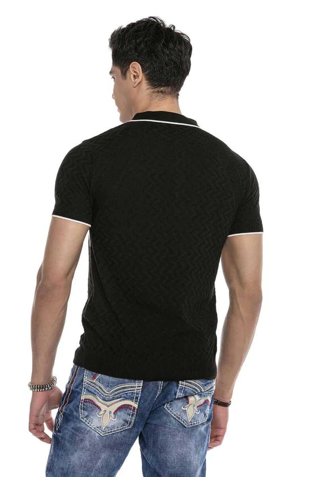 Cipo & Baxx ONER black Herren Polo T-Shirt CT652