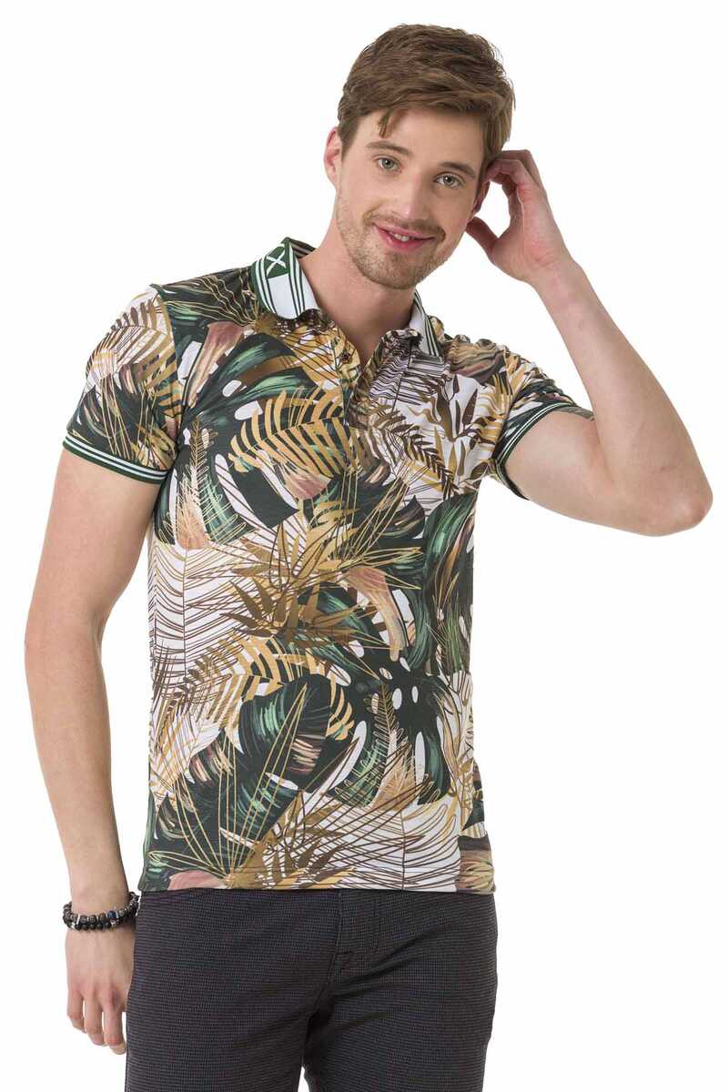 Cipo &amp; Baxx HAWAII GREEN Men's Polo T-Shirt CT698