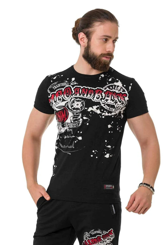 Cipo & Baxx BERNARDO Herren T-Shirt CT713 black