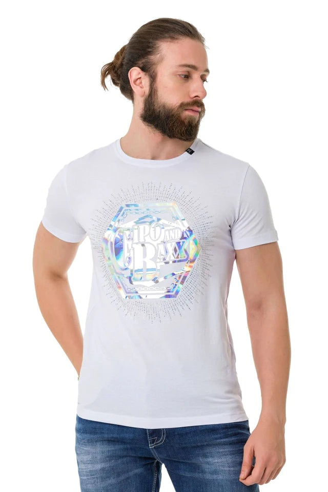 Cipo & Baxx PLEX white Herren T-Shirt CT720