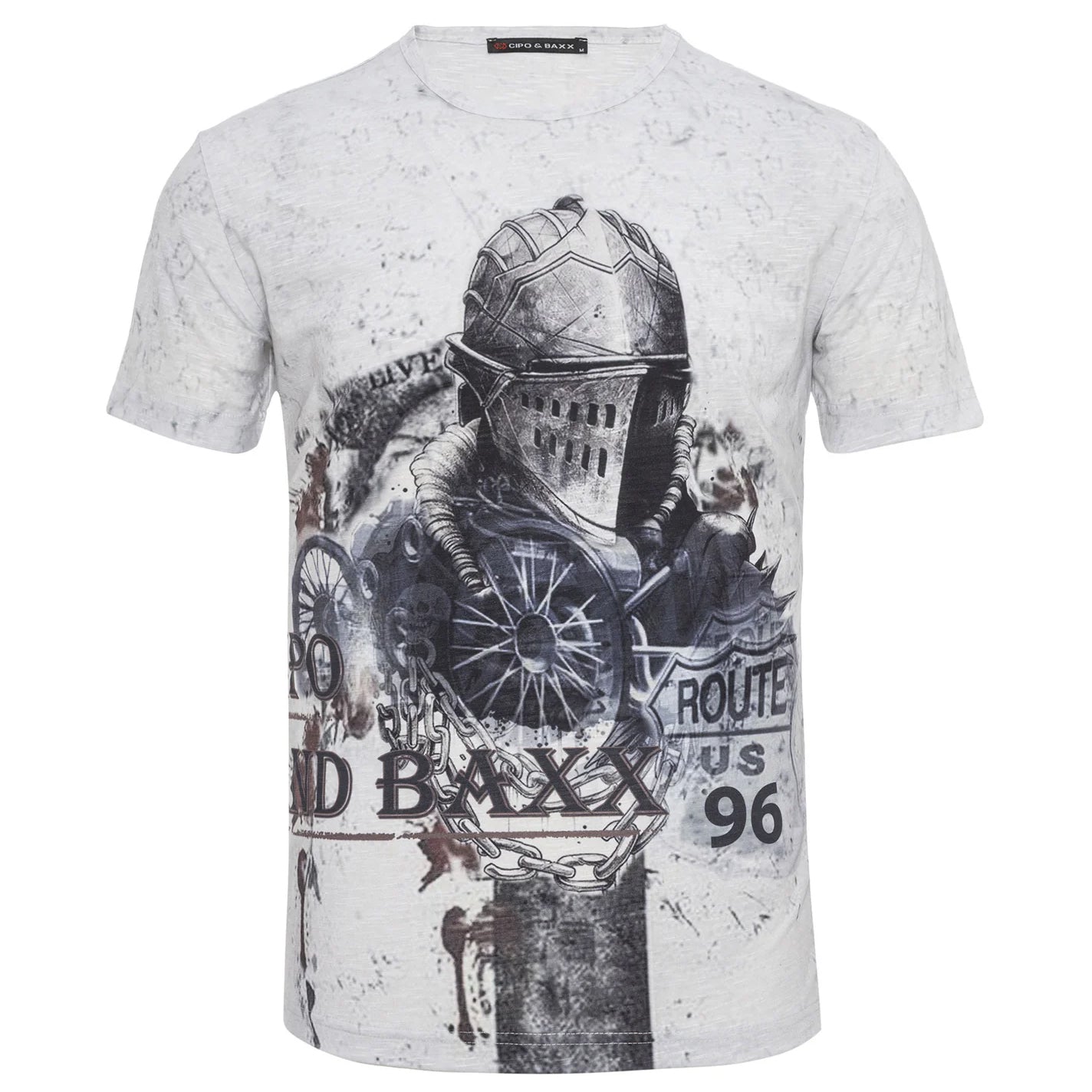 Cipo &amp; Baxx PICARD Men's T-Shirt black CT395