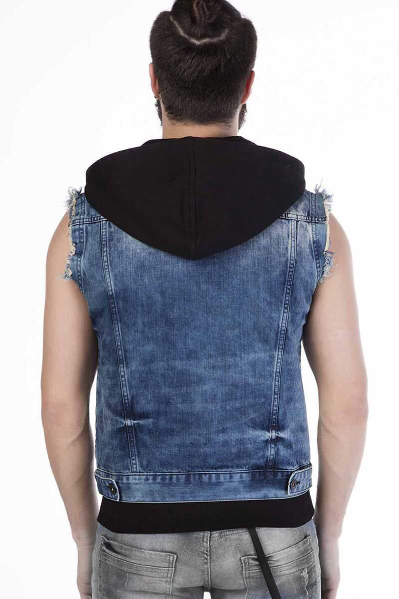 Cipo &amp; Baxx RYM Men's Vest Jacket Denim CW104
